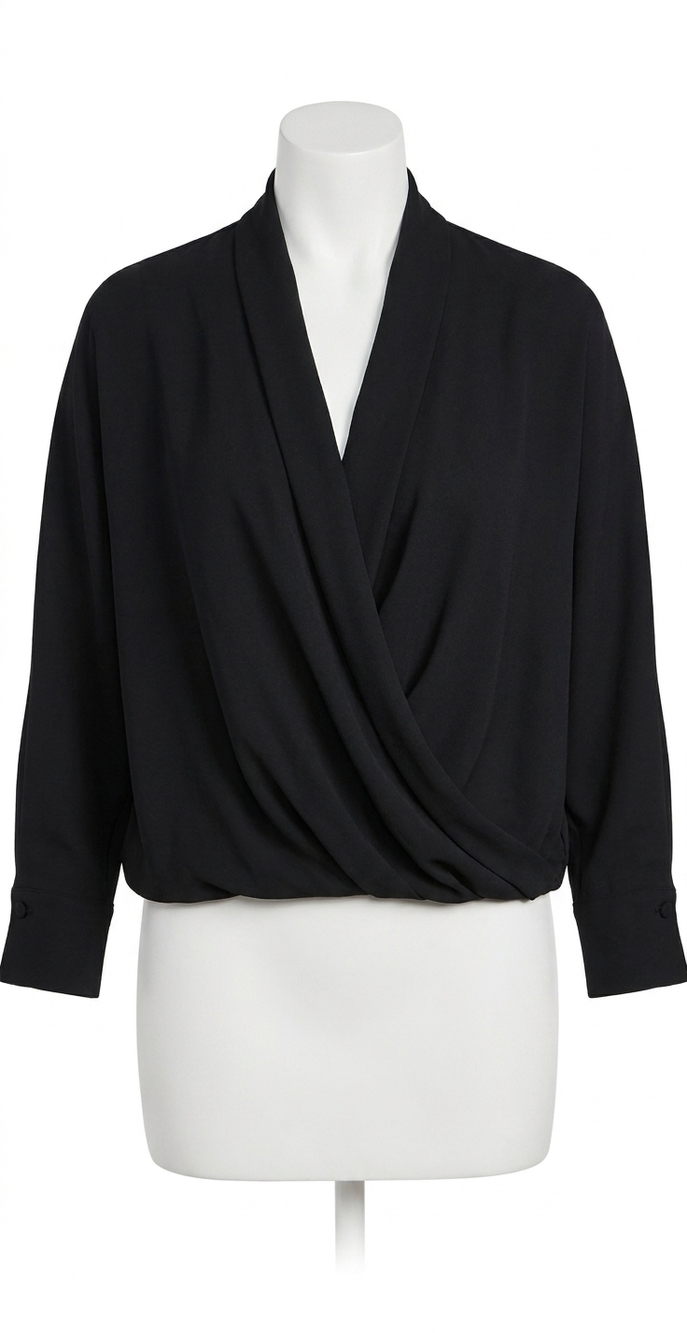 NEW FIGUE fallon long sleeve top in black